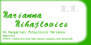 marianna mihajlovics business card